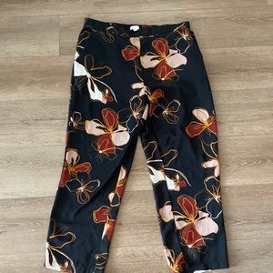 Floral print pants
